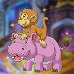 G4K Rescue The Hippo And Cute Monkey Game